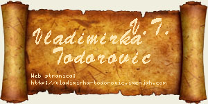 Vladimirka Todorović vizit kartica